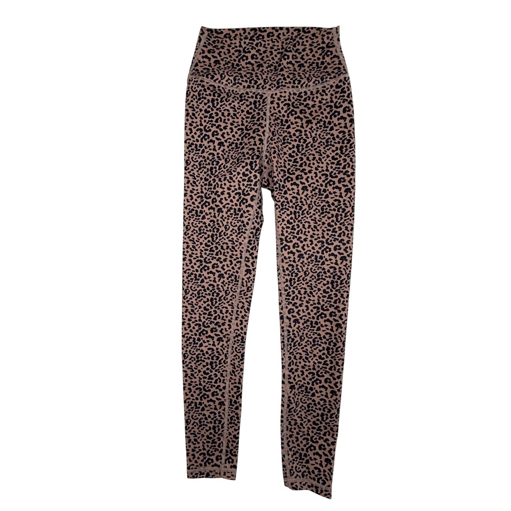 ALL FENIX  Leggings Womens Small Tan Animal‎ Print High Waisted Active Mob Wife